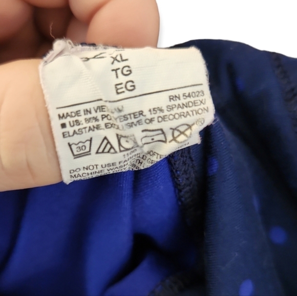 Blue Polka Dot Old Navy Go-Dry Caori Length Gym Pants - Picture 6 of 6